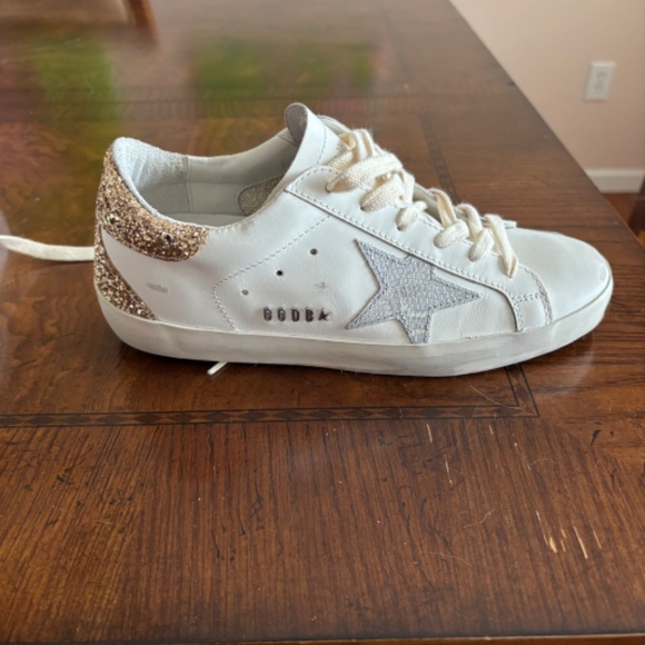 Golden Goose Women's Super-Star with silver leather star and snake print - Picture 2 of 10